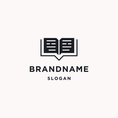 Obraz premium Book logo icon flat design template 