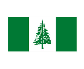 Norfolk Island Flag National Oceania Emblem Symbol Icon Vector Illustration Abstract Design Element