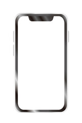 白い背景にスマートフォンのイラスト。