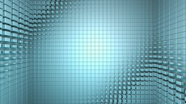 Cube Room Wall Tile Grid Abstract wave colorful graphical background.