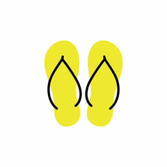 Flip flop icon design template illustration vector