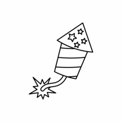 Firework rocket icon design template illustration vector