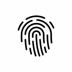 Finger print icon design template illustration vector