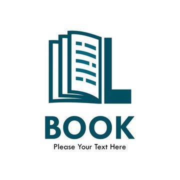 letter l with book logo template illustration. suitable for education, brand, website etc.