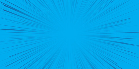 Bright blue abstract background with glowing rays