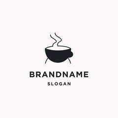 Coffe logo icon flat design template 