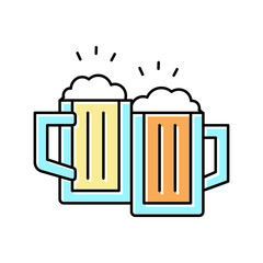 drink beer mens leisure color icon vector illustration