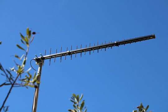 High-gain Mobile Phone Antennae Against Blue Sky, South Australia