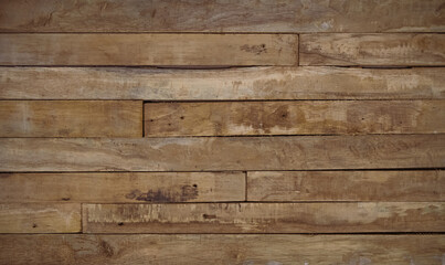 Fototapeta premium Brown Wood texture background. Wooden planks old of table top view and board nature.