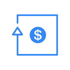 The currency market or currency icon