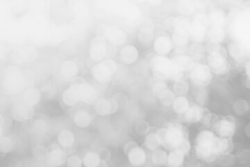 Abstract blurry grey color for background, Blur festival lights outdoor celebration and white bokeh focus texture elegant.