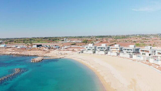 Cyprus, beautiful views of the beaches of Cyprus, Mediterranean Sea, aerial view
