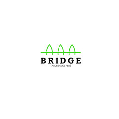 thin line simple bridge logo