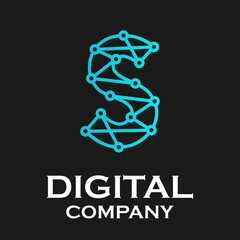 Letter s technology logo template illustration