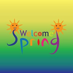 Happy Spring Day Vector Template Vector illustration