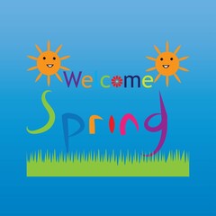 Happy Spring Day Vector Template Vector illustration
