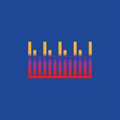 Sound waves vector illustration design template