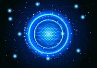 Fototapeta premium graphics design Hitech style technology cycle circle glow vector illustration