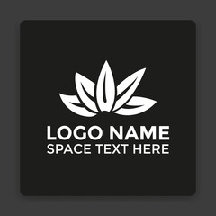 logo template with leaf symbol