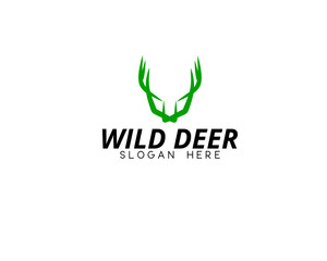 Fototapeta premium initial letter w wild deer logo