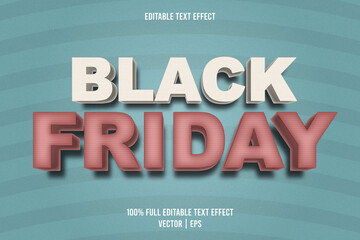 Black friday editable text effect cartoon style