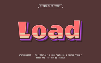Load Editable Vector Text Effect.