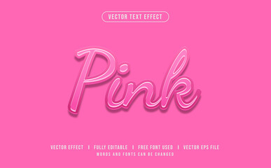 Pink Editable Vector Text Effect.