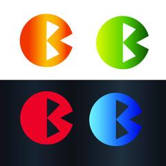 Letter B Creative Unique Modern Vector Logo Design