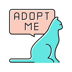 cat talk adopt me color icon vector illustration