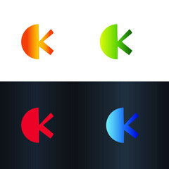 Letter K Creative Unique Modern Vector Logo Design