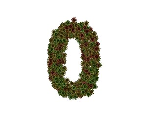 Virus Themed Font Number 0