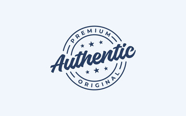 Quality guraranteed premium label design template. Authentic label