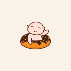 Baby Donuts Mascot Logo Design