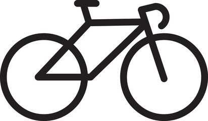 bicycle line icon, editable stroke and color. - obrazy, fototapety, plakaty