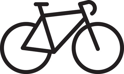 bicycle line icon, editable stroke and color.
