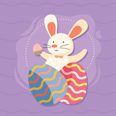 easter bunny and eggs