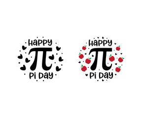 Happy Pi Day. Pi Day flat vector icon for apps and websites.