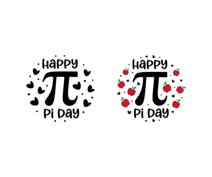 Happy Pi Day. Pi Day flat vector icon for apps and websites.