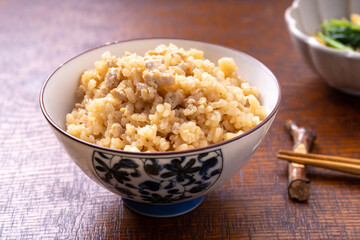 鶏そぼろとしょうがの炊き込みご飯