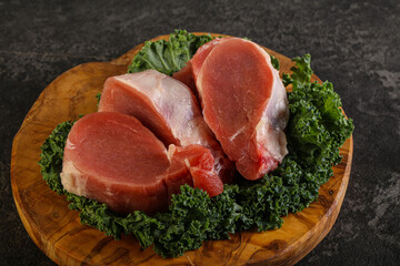 Fresh raw pork tenderloin for roast
