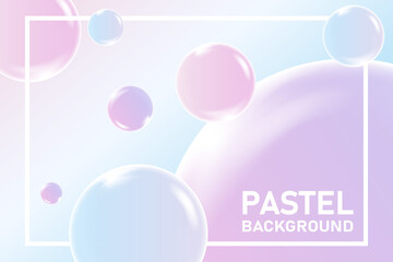 pastel color 3d pearl holographic banner flyer background premium vector