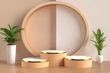 3D Render Podium for Product sale,  promo, discount, Adv