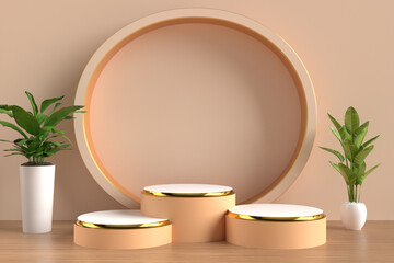 3D Render Podium for Product sale,  promo, discount, Adv