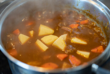 Japanese curry on hotpot