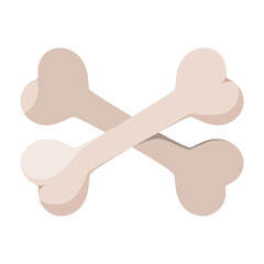 Bones on a white background. Cartoon design. Vector illustration.
