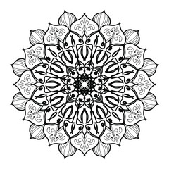 Hand drawn mandala. decoration in ethnic oriental  doodle ornament.