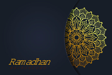 Ramadam kareem background with mandala ornaments.
