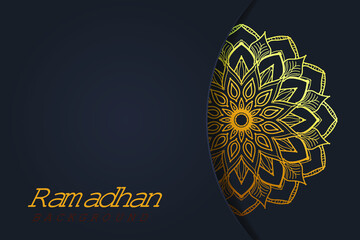 Ramadam kareem background with mandala ornaments.