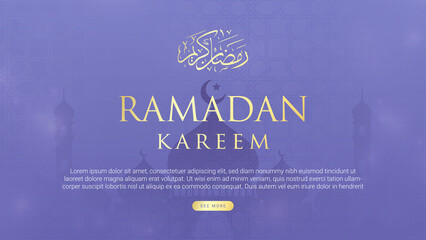Ramadan kareem banner background design illustration