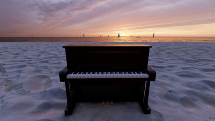 Piano with nature background © Hirzan